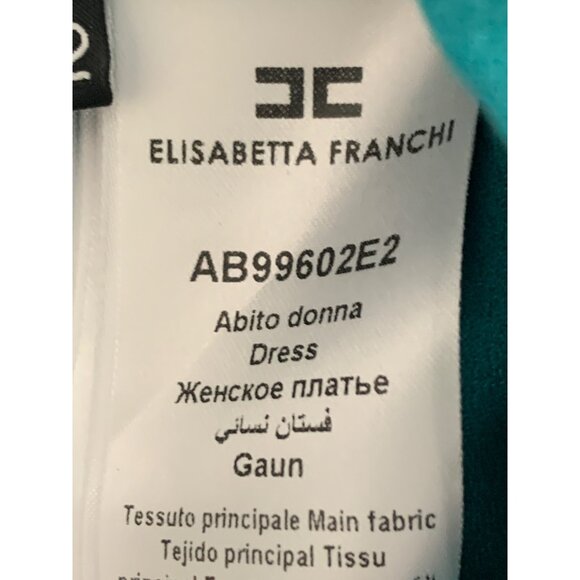 Elizabetta Franchi Metallic Blue Strapless Mini Dress EU 42 US 6 S Club 7030 - Picture 4 of 14